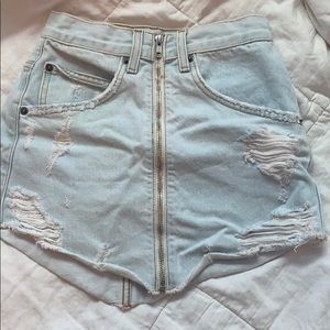 LF ripped denim skirt size 23
